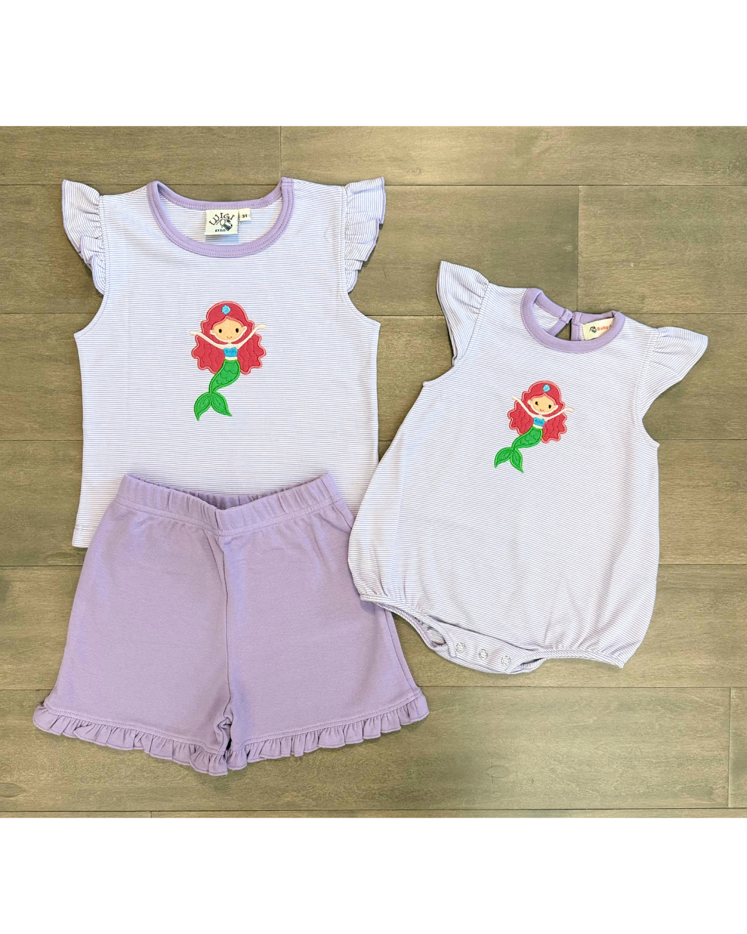 Luigi Mermaid Ruffled Short Set
