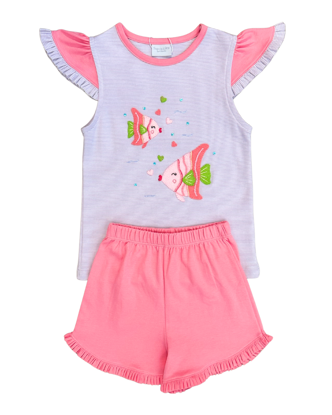 Squiggles - Lovely Angel Fish Ruffled Short Set