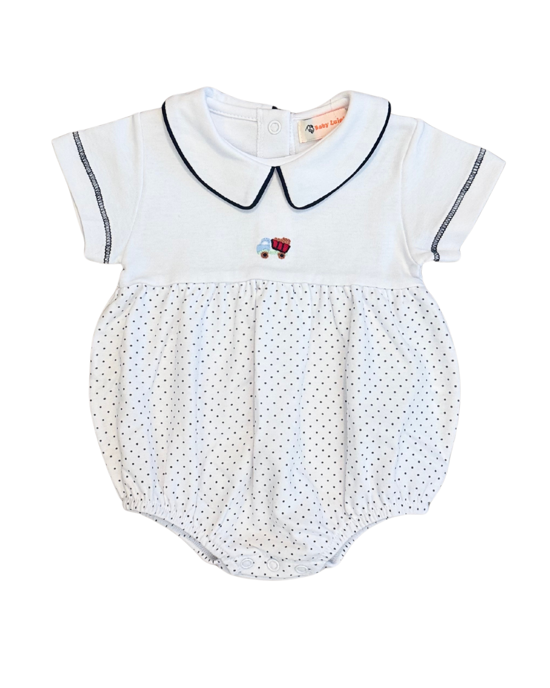 Luigi Bitty Dot Dump Truck Bubble - Navy