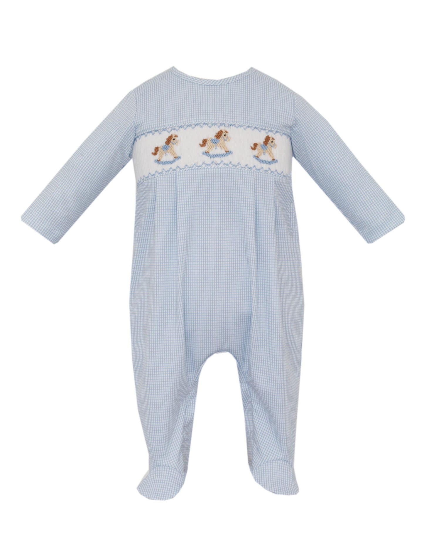 Smocked Rocking Horse Footie