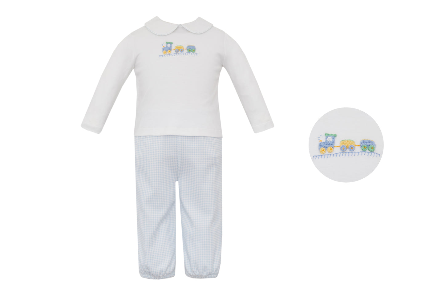 Train - Gingham Bubble Pants Set