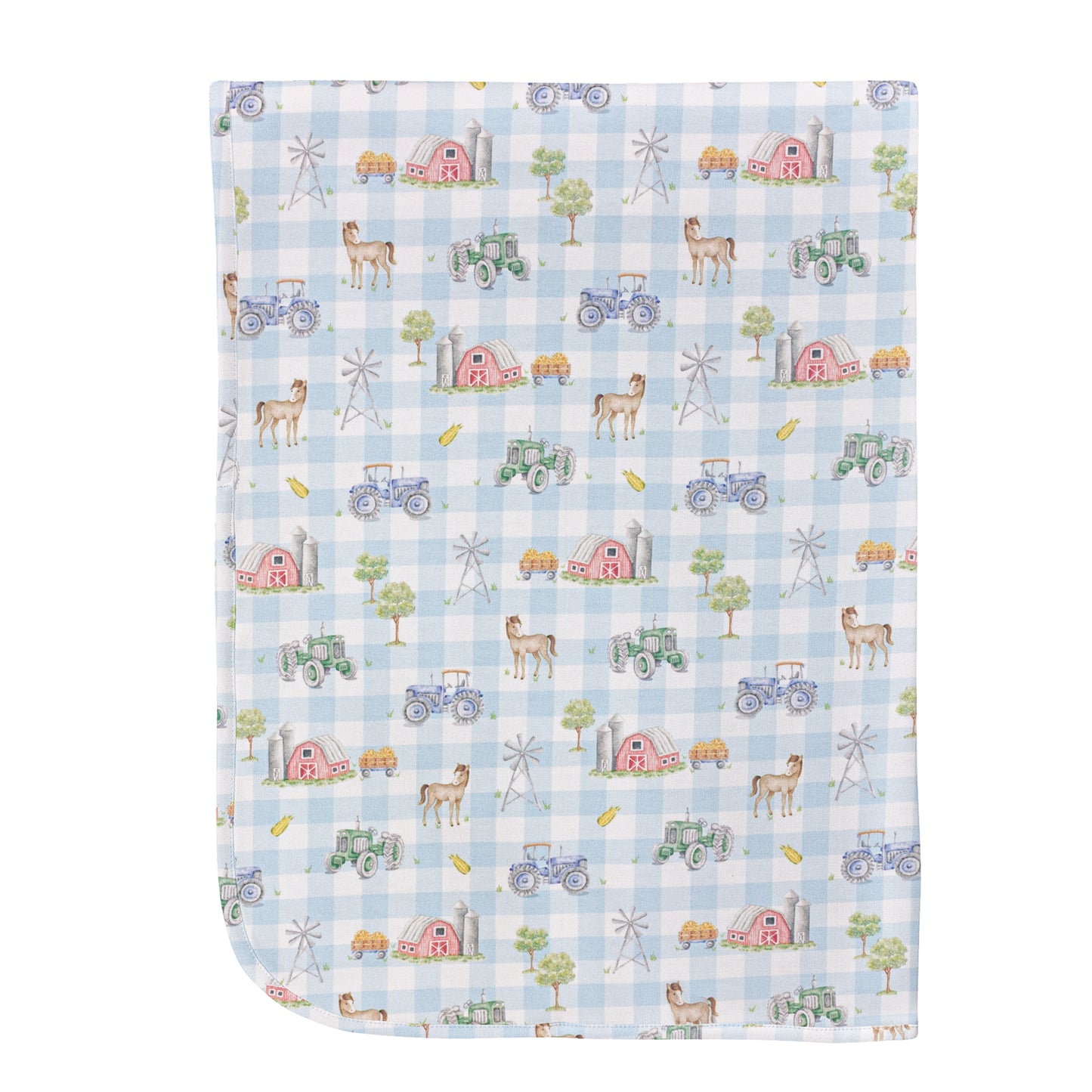Tiny Barnyard Pima - Receiving Blanket