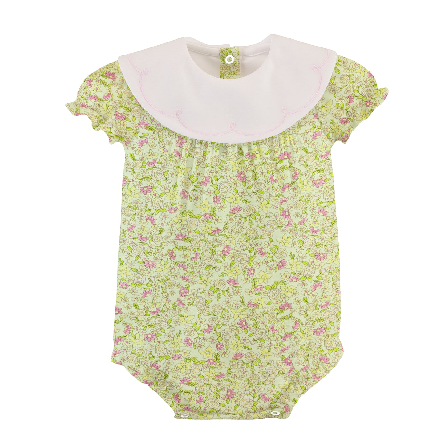 Summer Meadow Floral Pima Bib Bubble