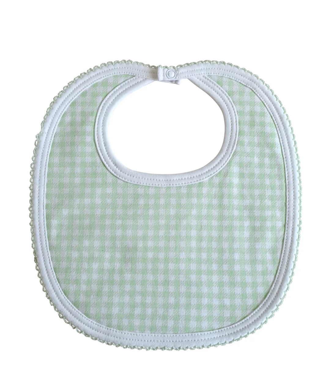 Pima Cotton Bib - Mint Check
