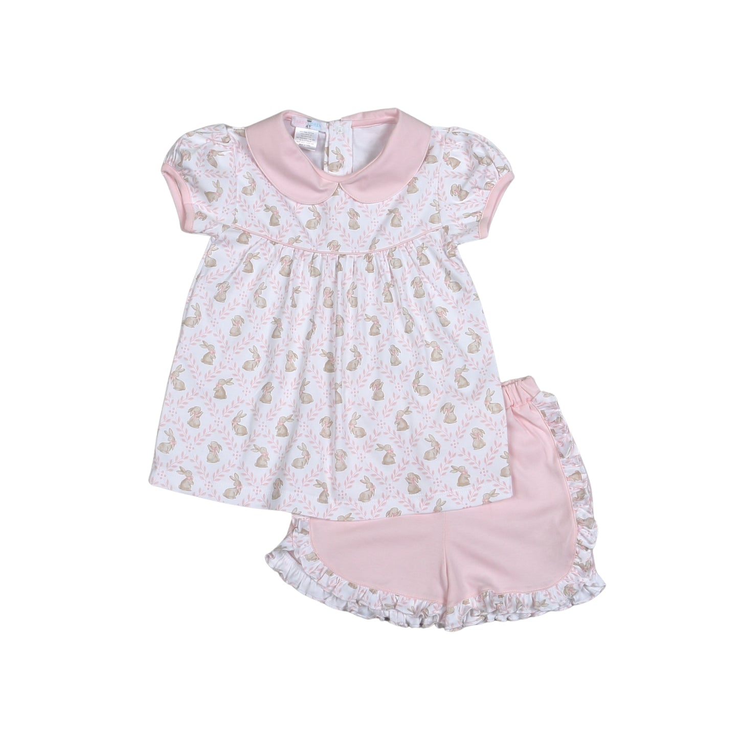 Bunny Trellis Pima - Short Set in Pink