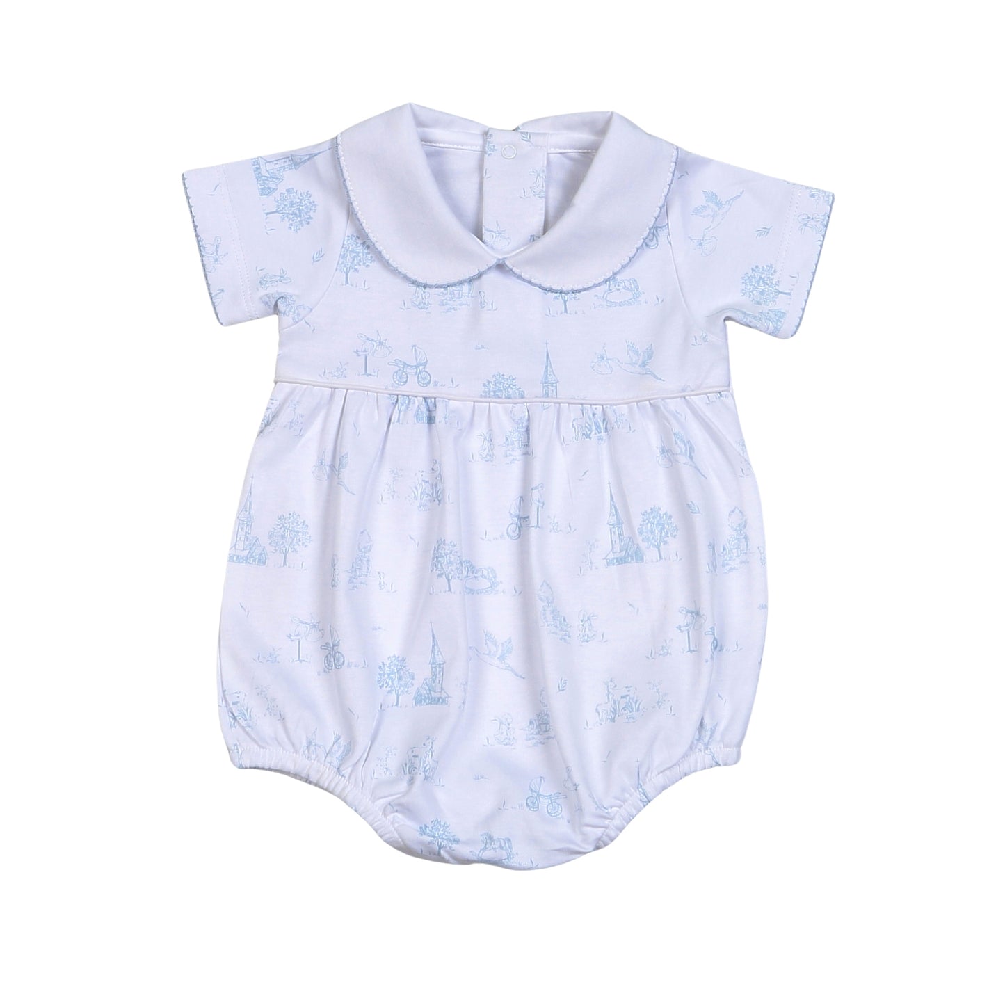 Baby Toile Pima Bubble - Blue