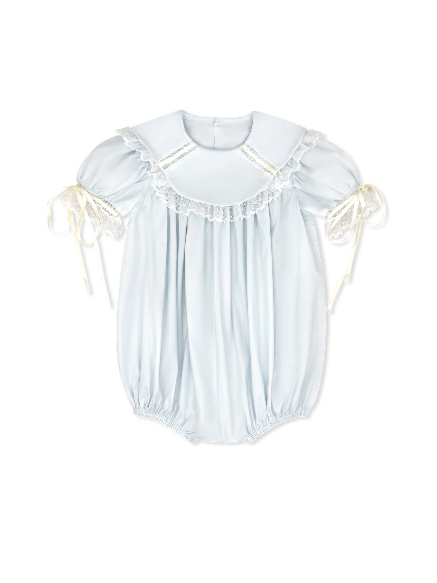 Blessings Blue Batiste with Ecru - Donahue Bubble