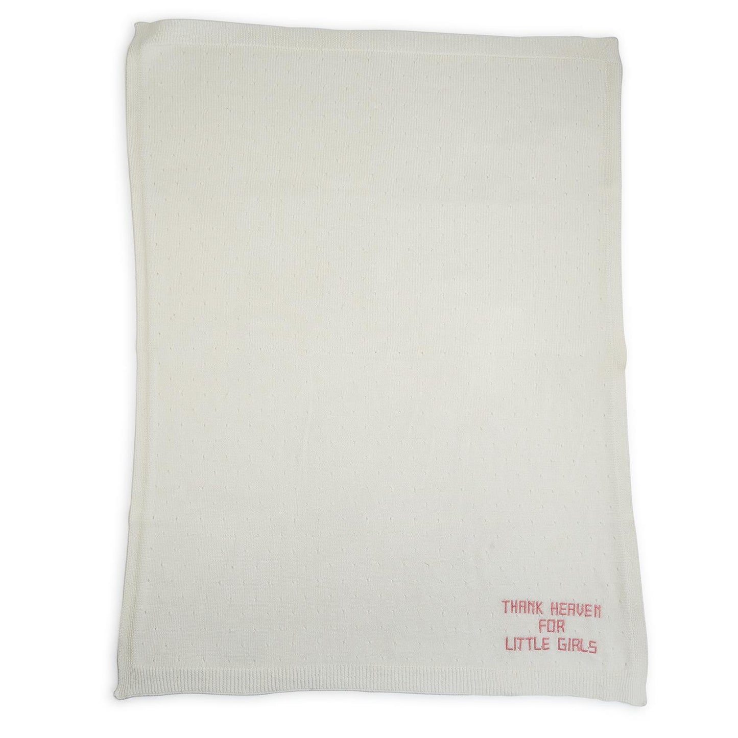 Thank Heaven for Little Girls and Little Boys Embroidered Knit Blankets