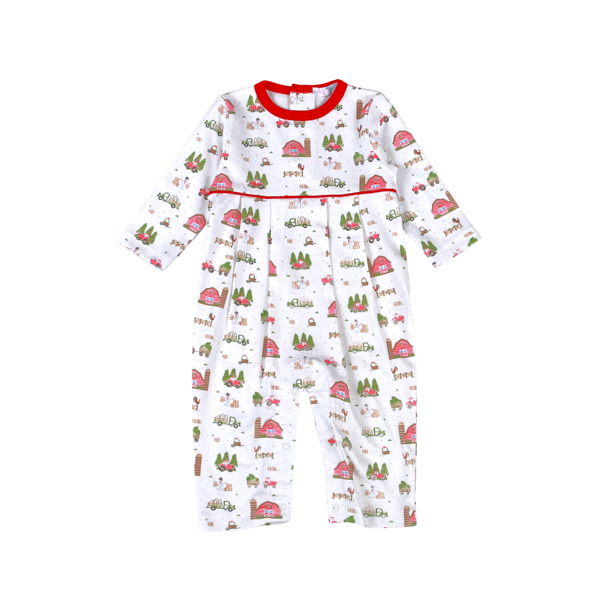 Christmas Barnyard Pima - Romper