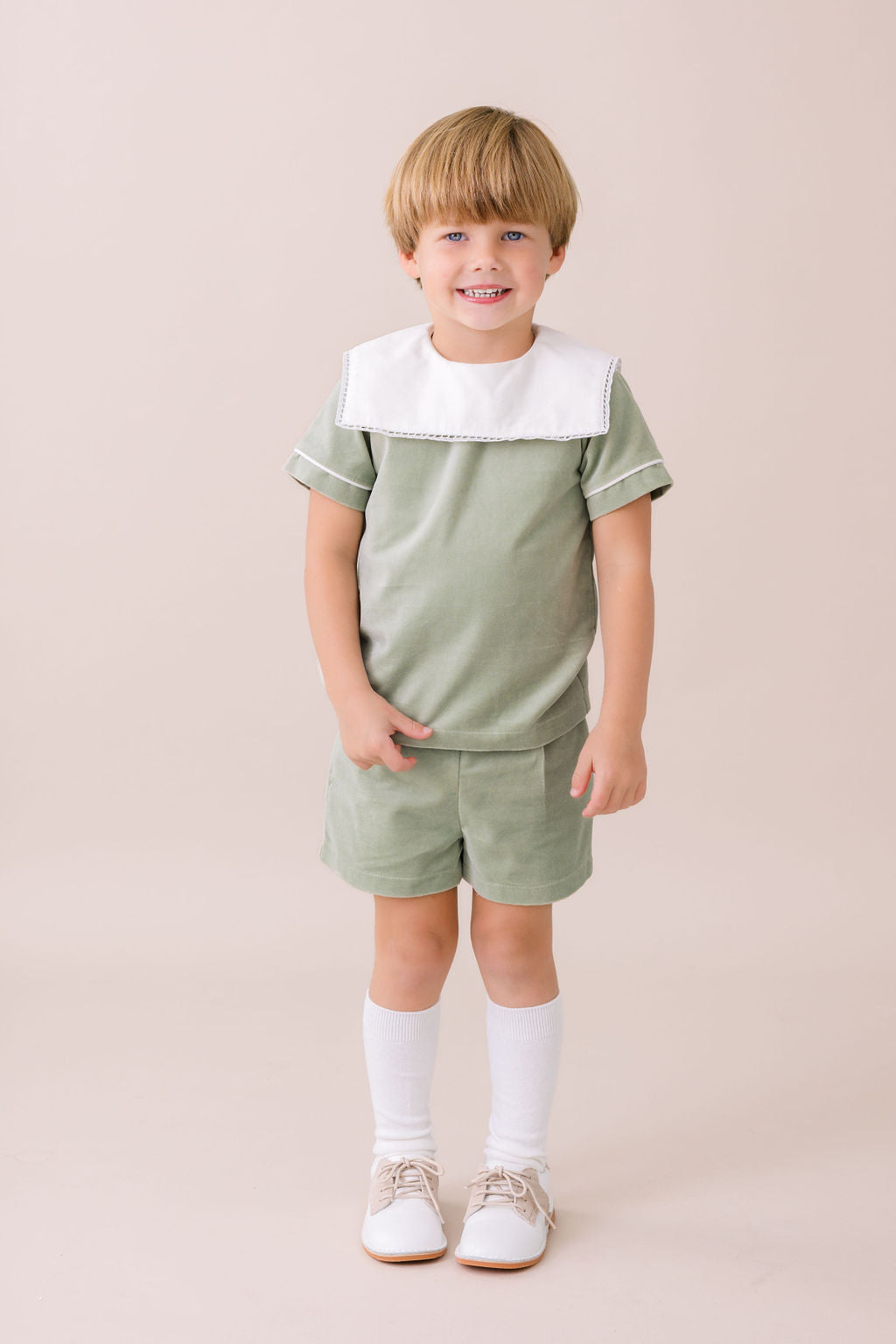 Leyland Green Velvet - Christian Short Set