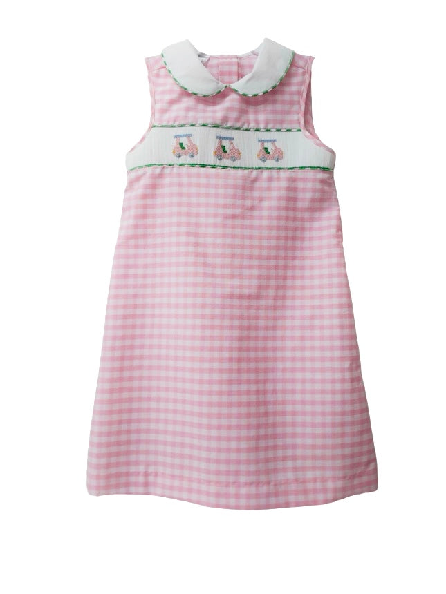 Smocked Golf Pink Gingham Dress