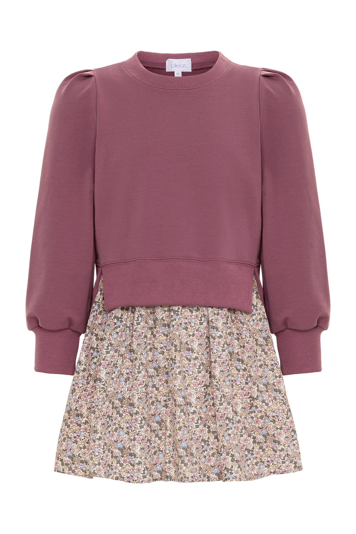 Pleat Clara Combo Dress - Rose