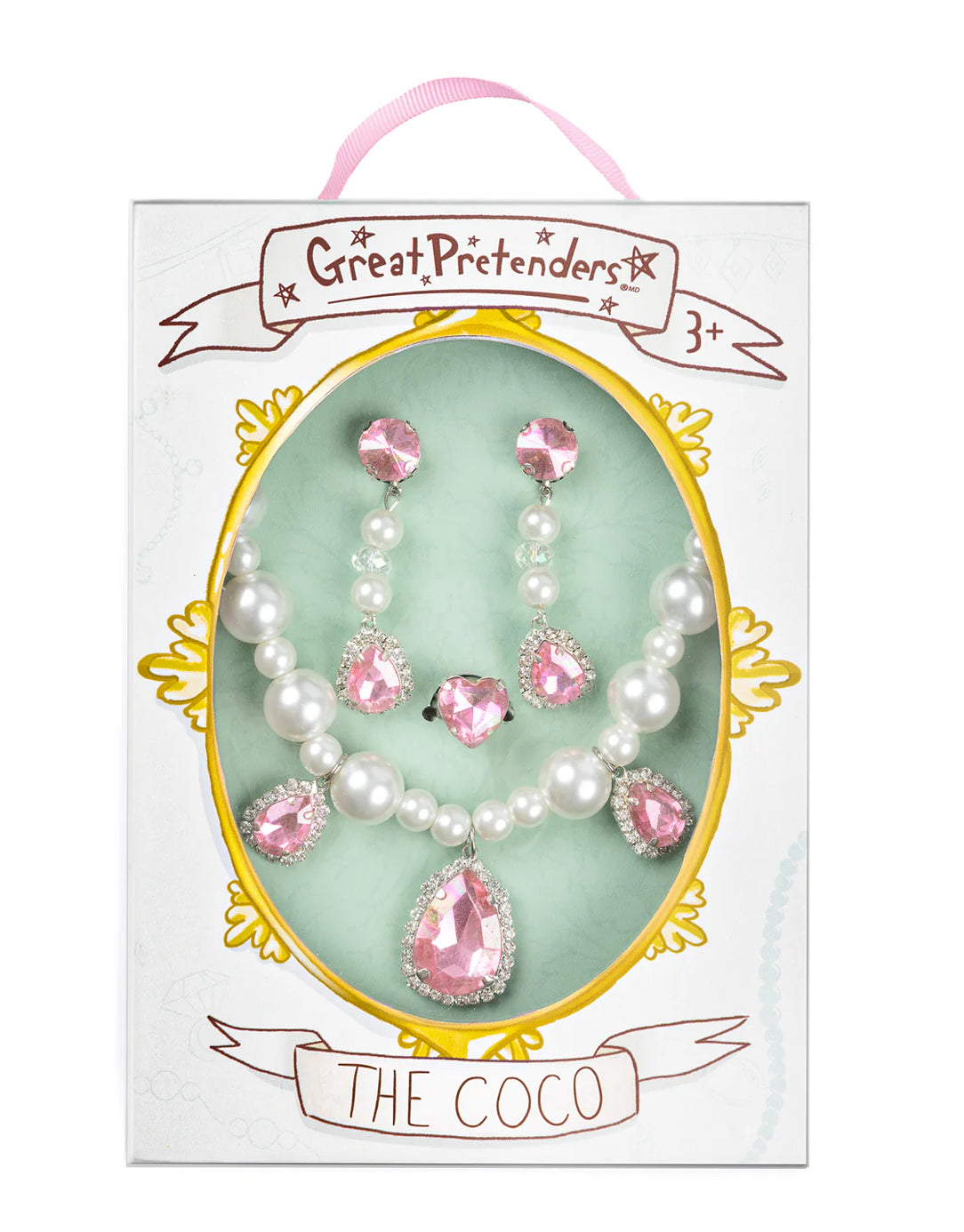 The Coco 4 pc Set: Necklace, Ring, and Clip-On Earrings