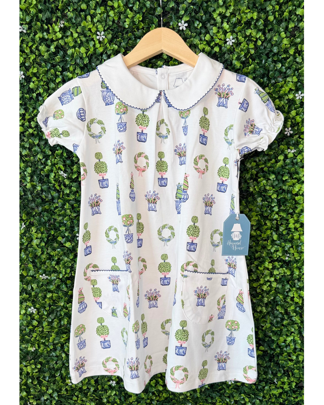 Spring Topiaries - Pima Pocket Twirl Dress