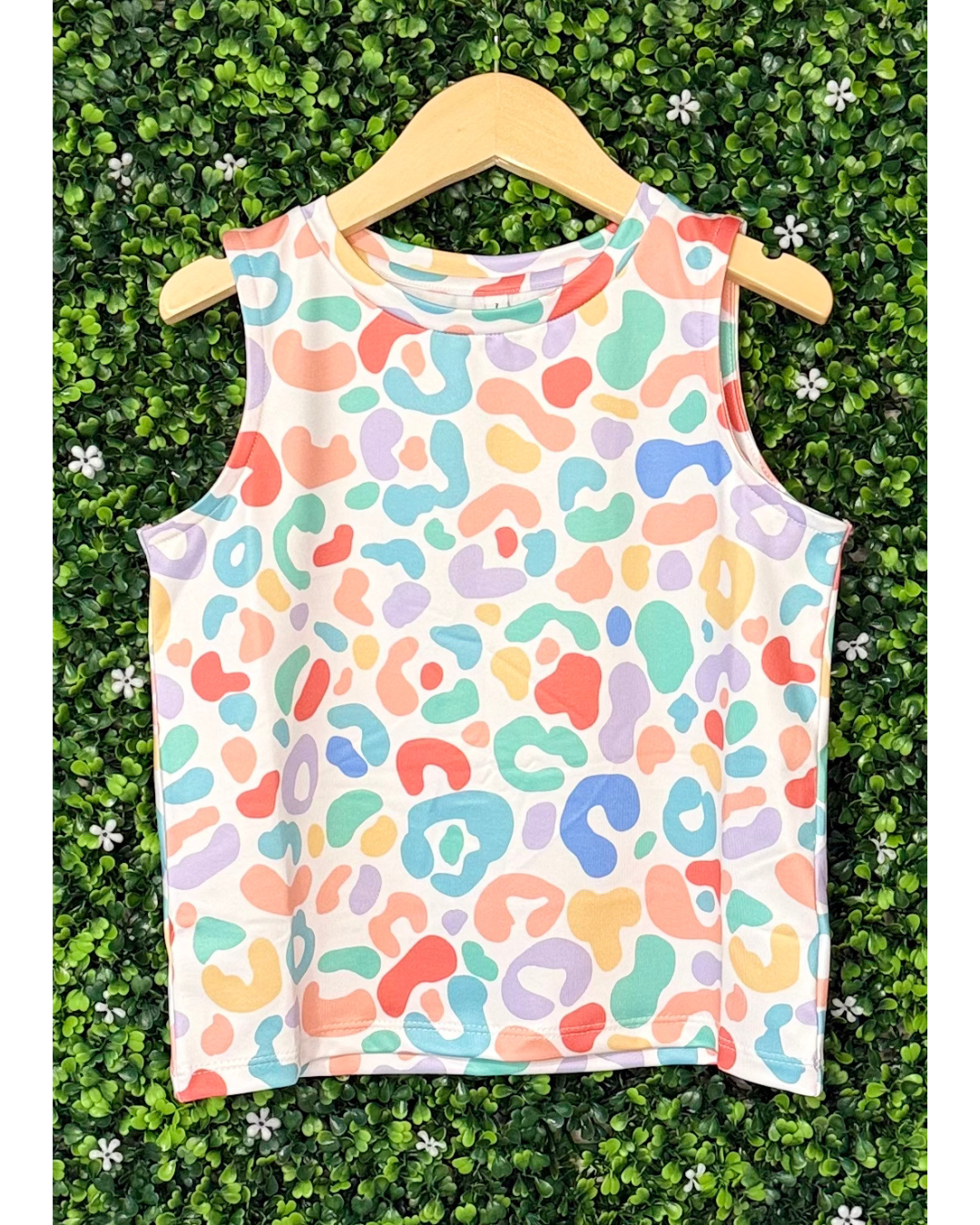 Honesty Performance Tank - Multi-Colored Leopard Print