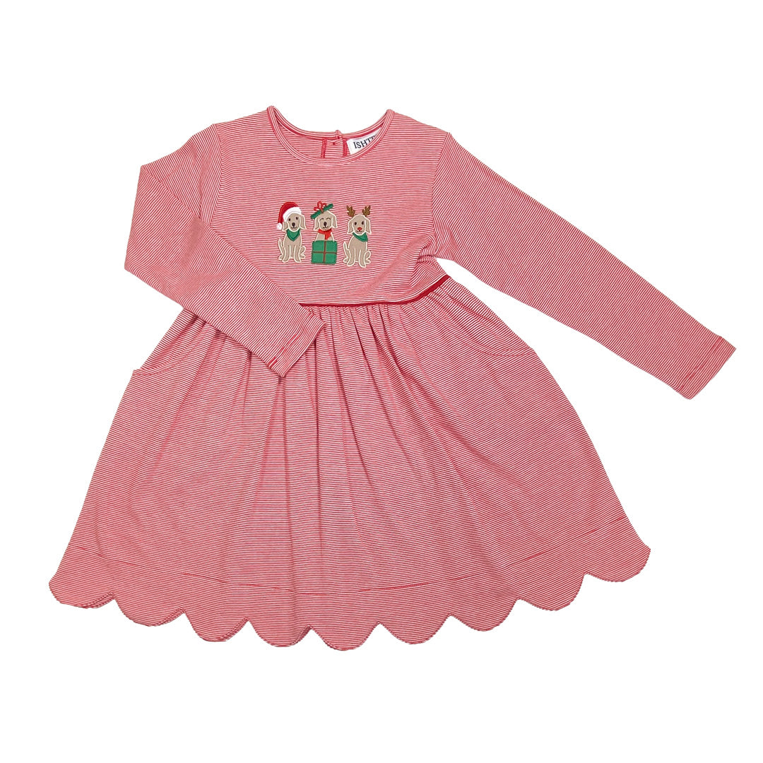 Christmas Dog Trio Knit - Dress