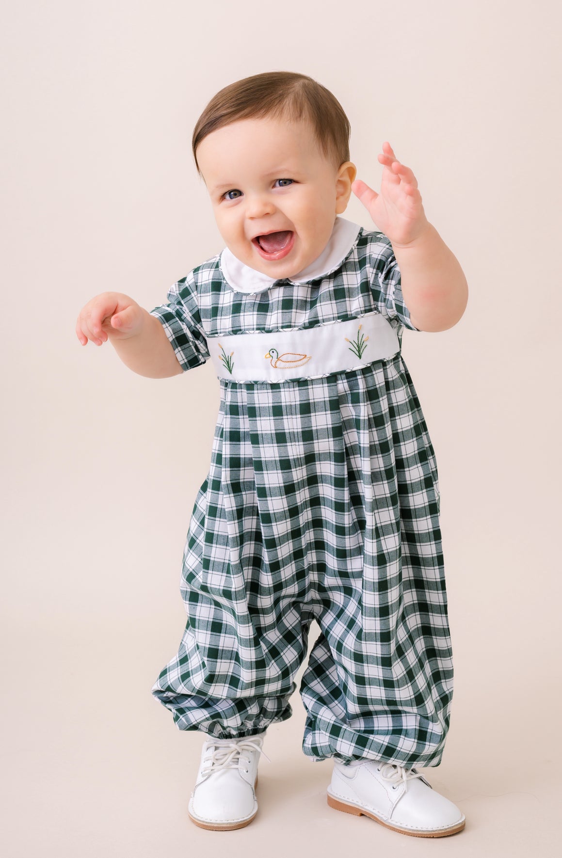 River Mallard Romper w/Gardner Green Check
