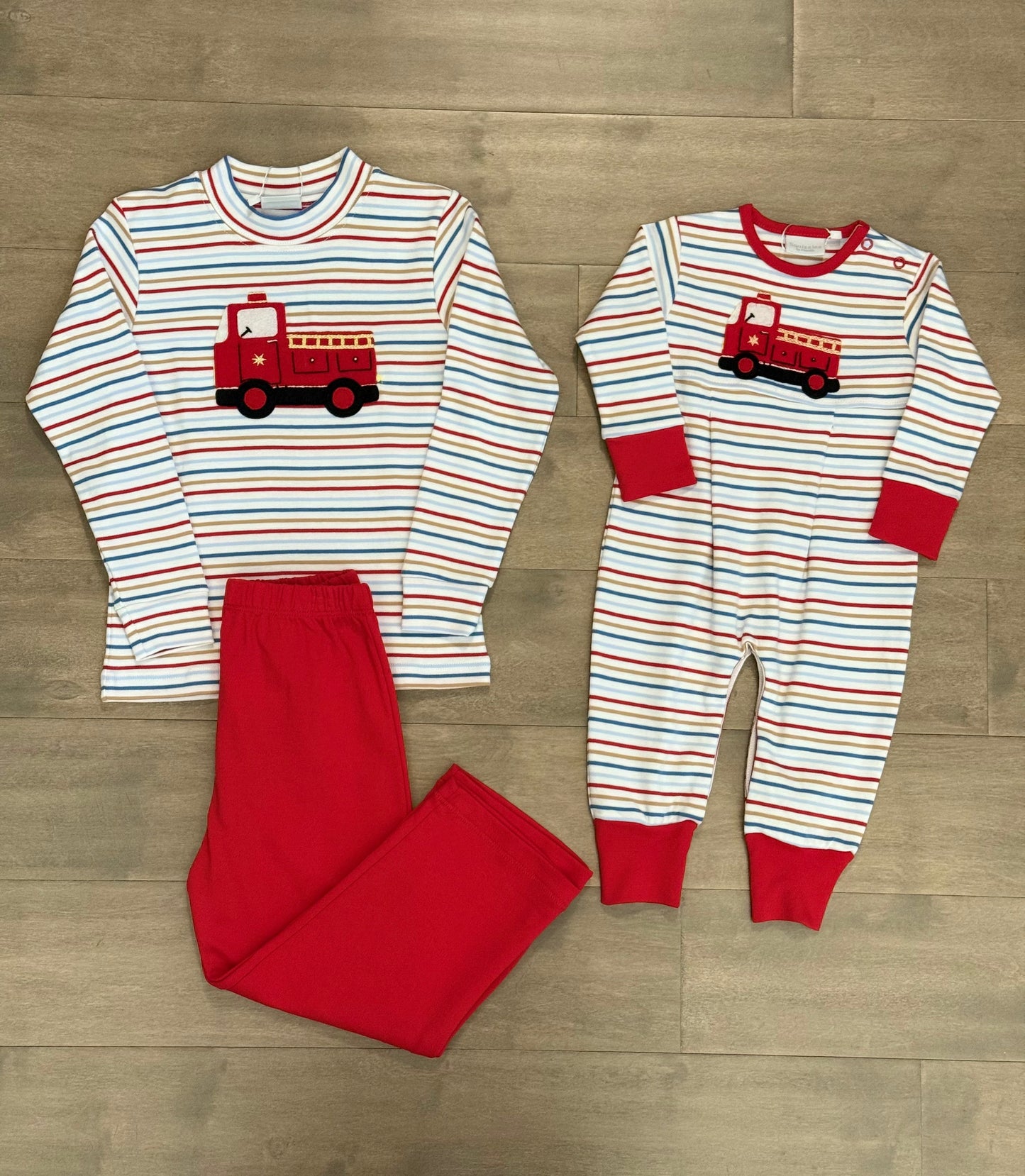Squiggles - Firetruck Long Romper