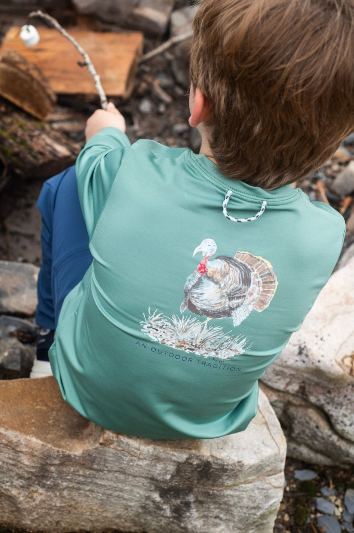 Pro Performance Fishing Tee - Frosty Spruce Turkey