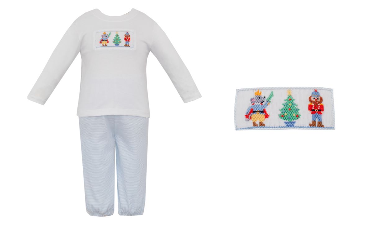 Nutcracker Smocked Knit - Pant Set