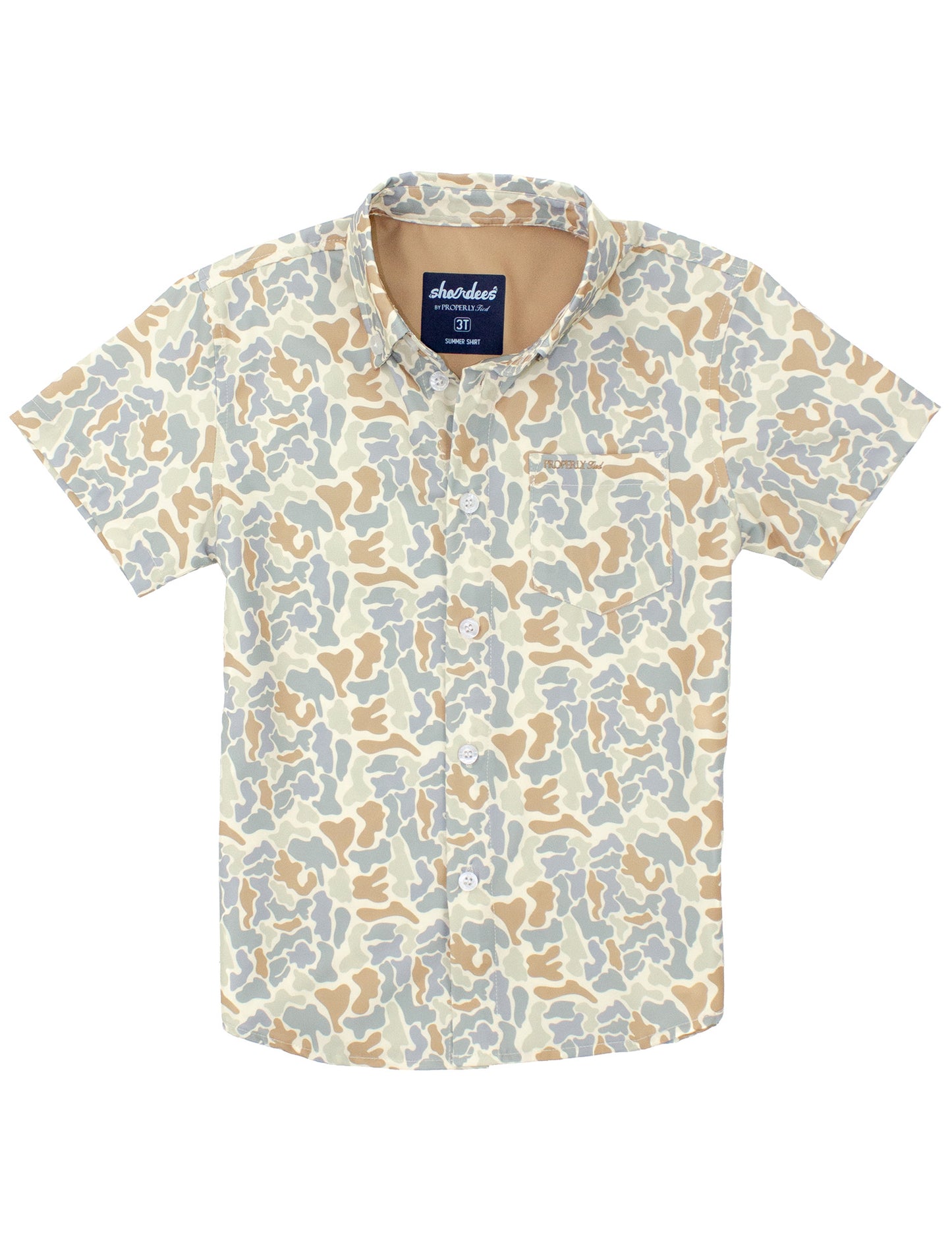 Properly Tied Shordees Summer Shirt - Field Camo