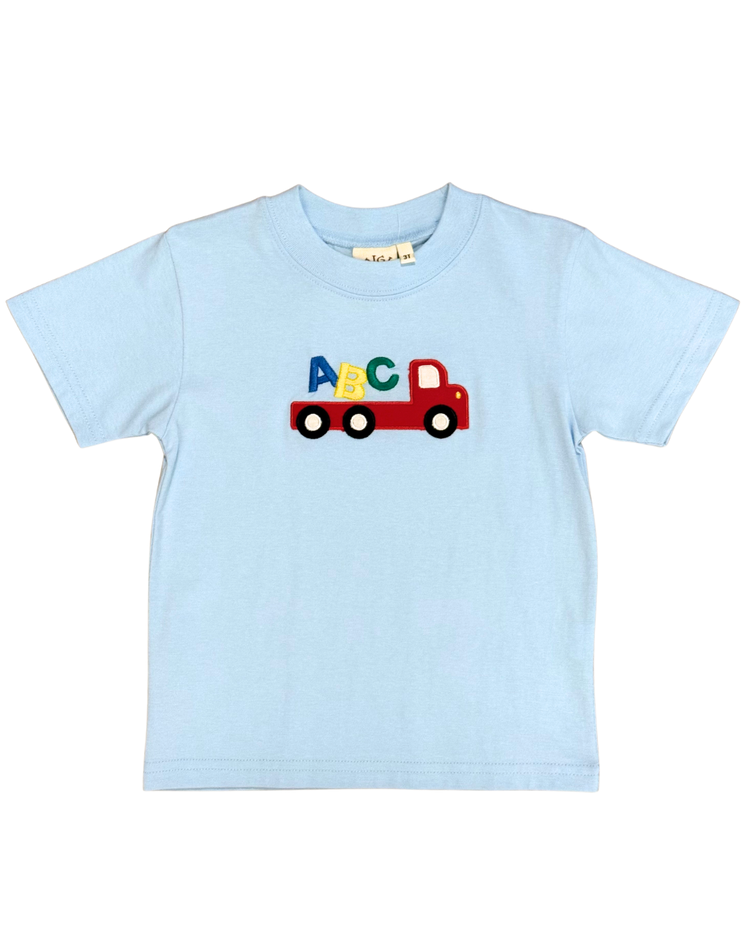 Luigi ABC Truck Tee - Sky Blue