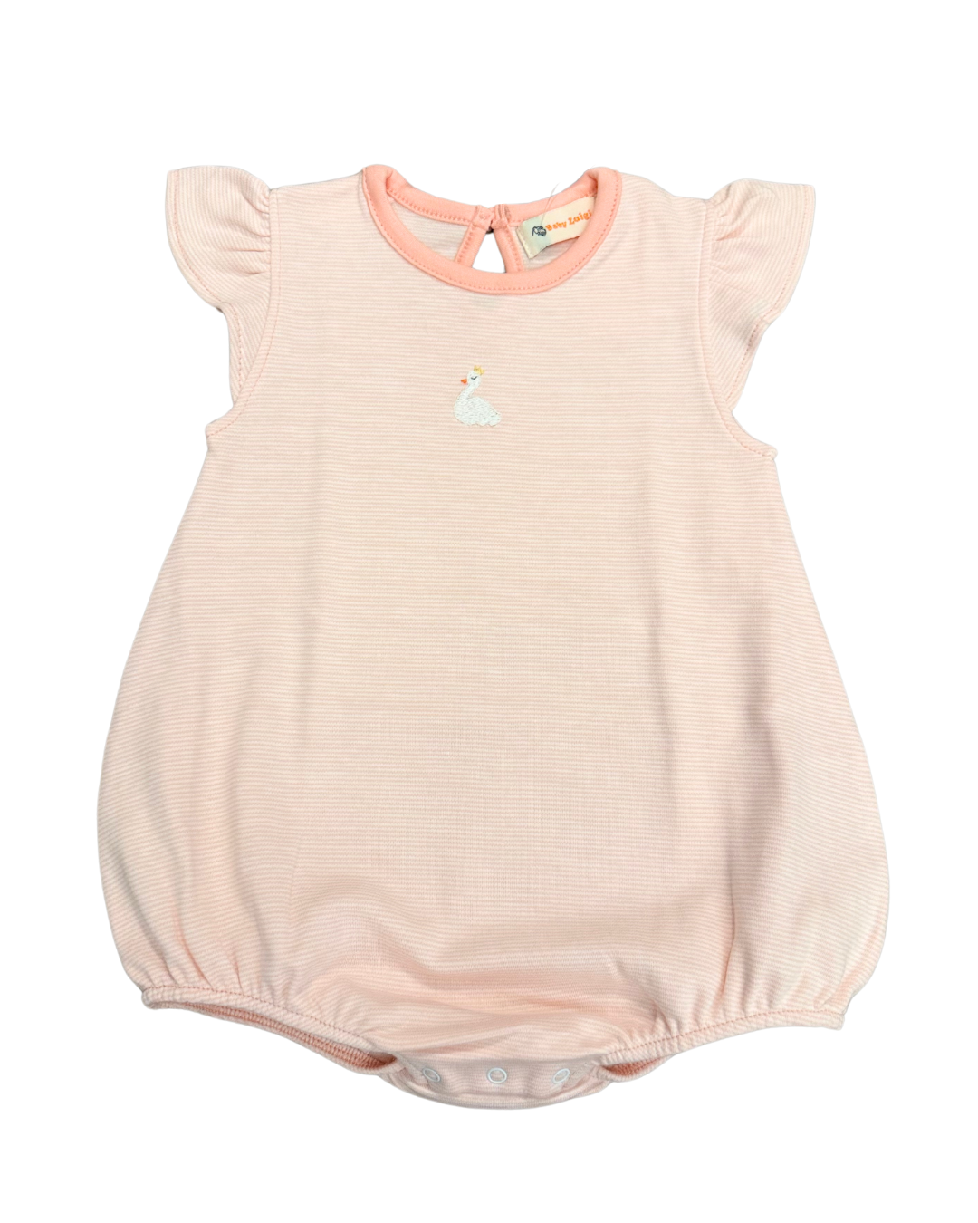 Luigi Swan on Peach Stripe Bubble