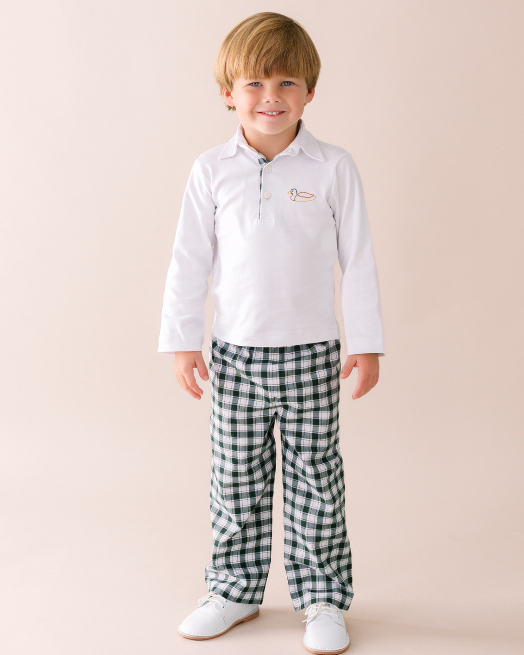 Parker Mallard Polo & William Check Pants Set