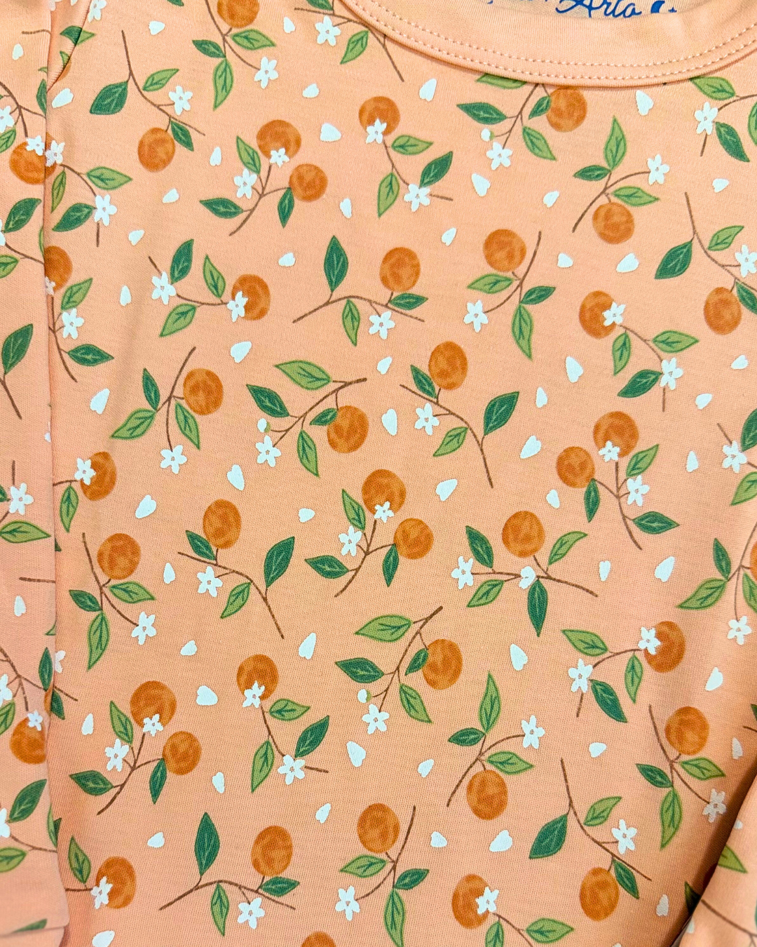 Orange Blossoms Pima PJ Set