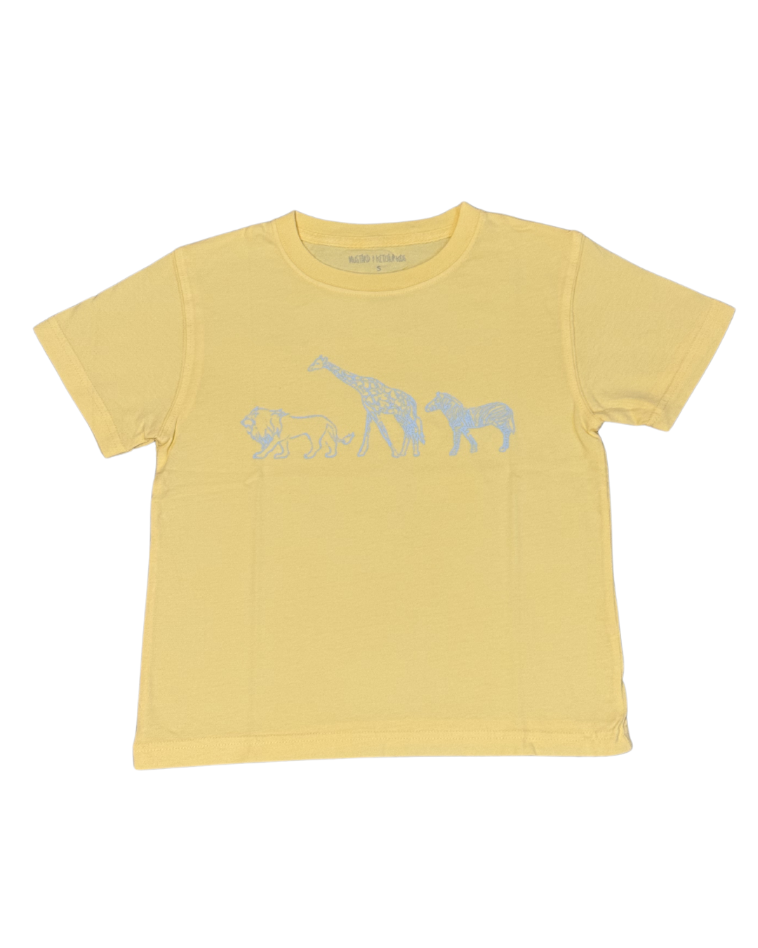 Zoo Animals Short Sleeve Tee - Yellow