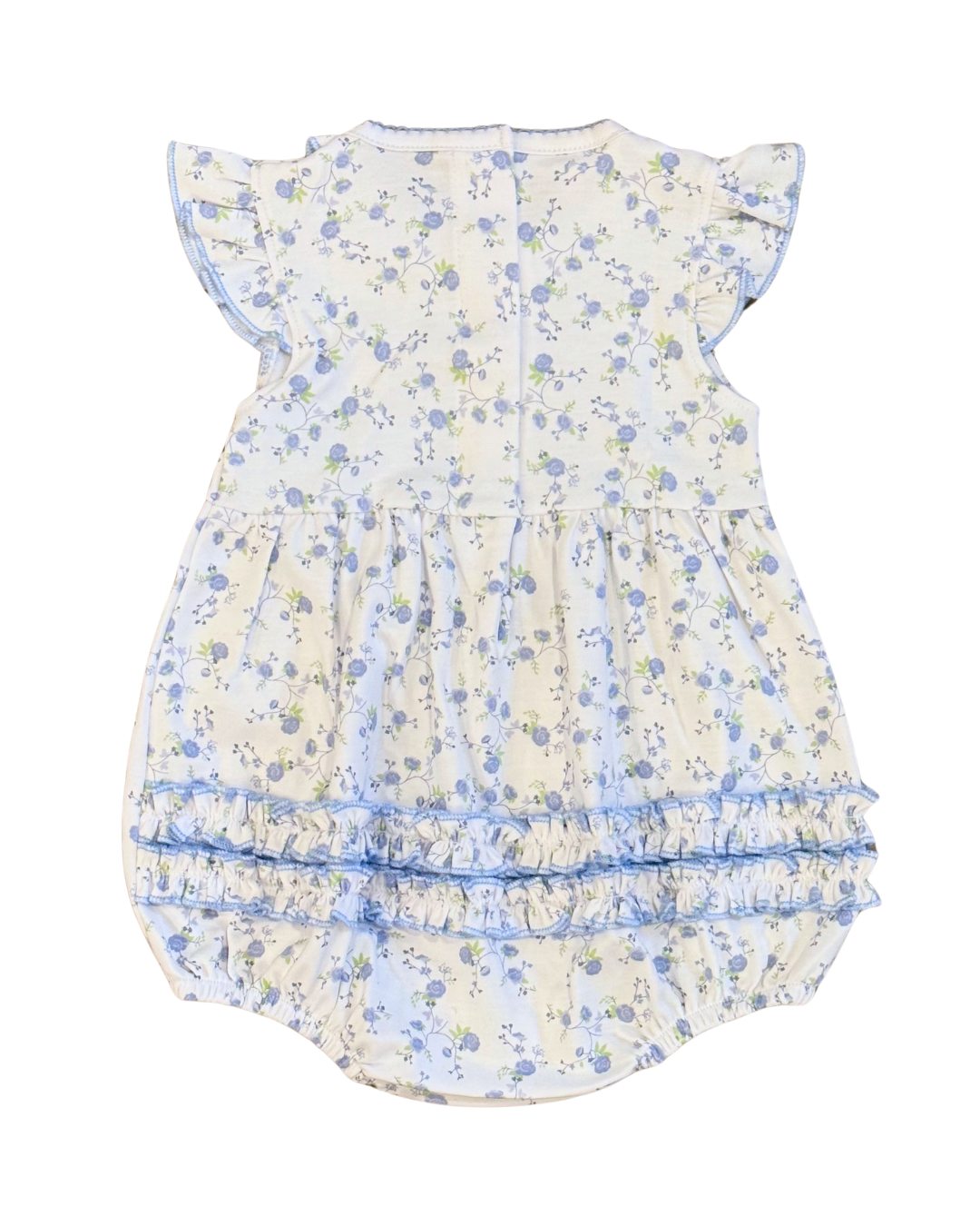 Skylar's Classics - Sky Blue Printed Ruffle Flutters Bubble
