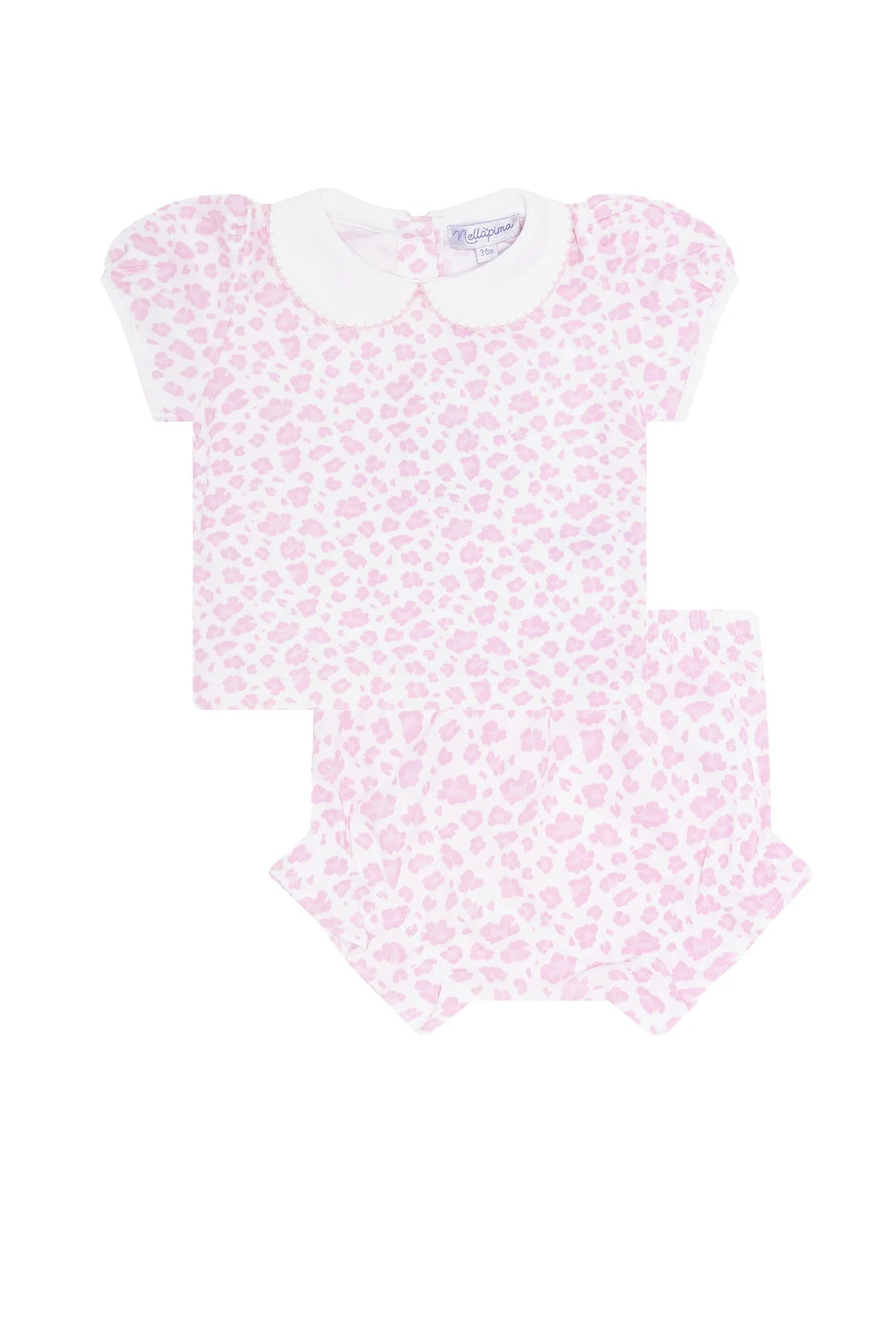 Pink Cheetah Print Pima Diaper Set