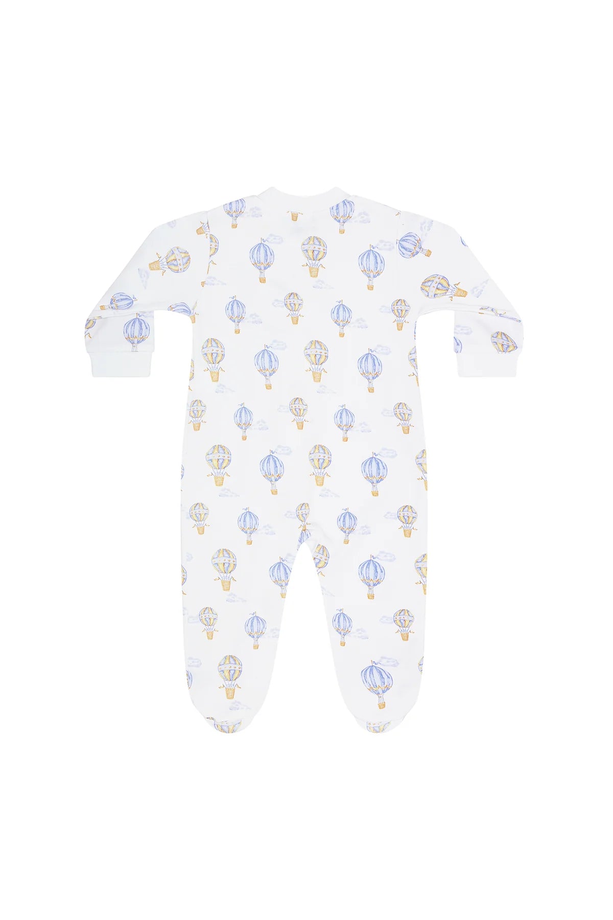 Blue Balloons Print Pima Footie