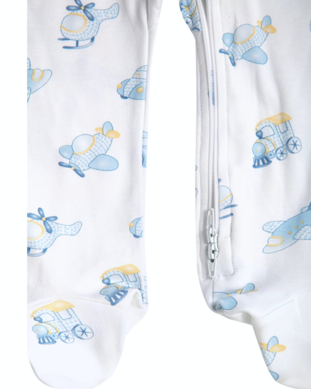 Mini Voyages Pima Two-Way Zip Footie