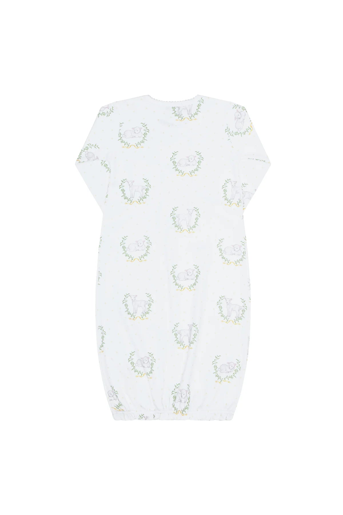 Yellow Lamb Print Pima Gown
