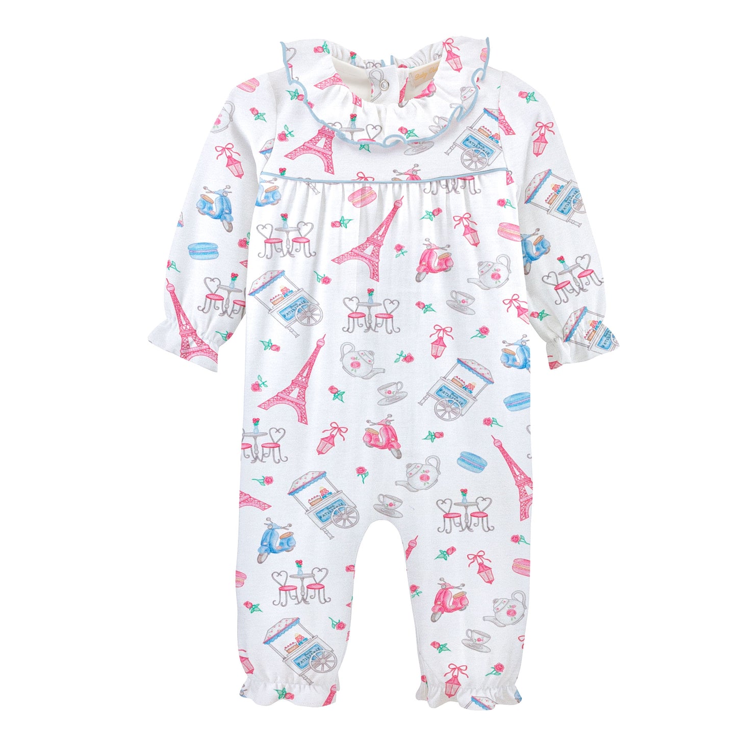 Charming Tea Pima - Playsuit w/Ruffled Collar