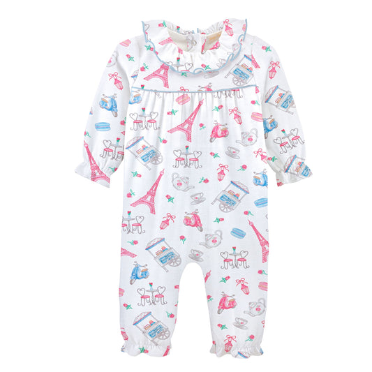 Charming Tea Pima - Playsuit w/Ruffled Collar