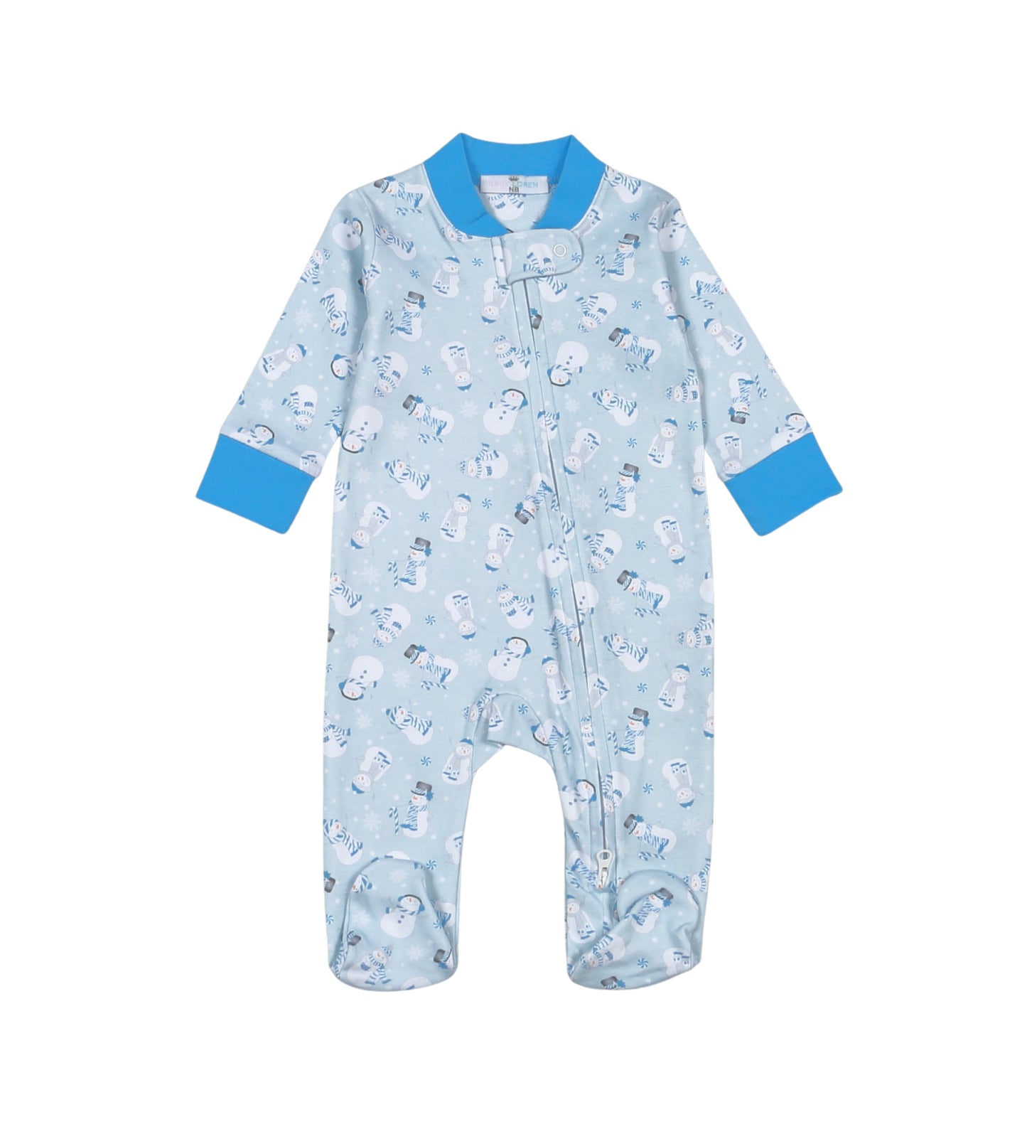 Polar Pals Blue Pima - Zipper Footie
