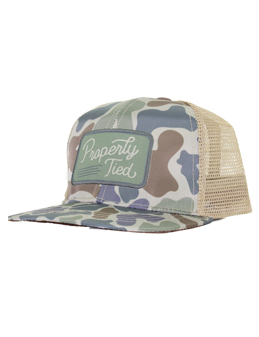 Properly Tied Boys Trucker Hat - Vintage Camo