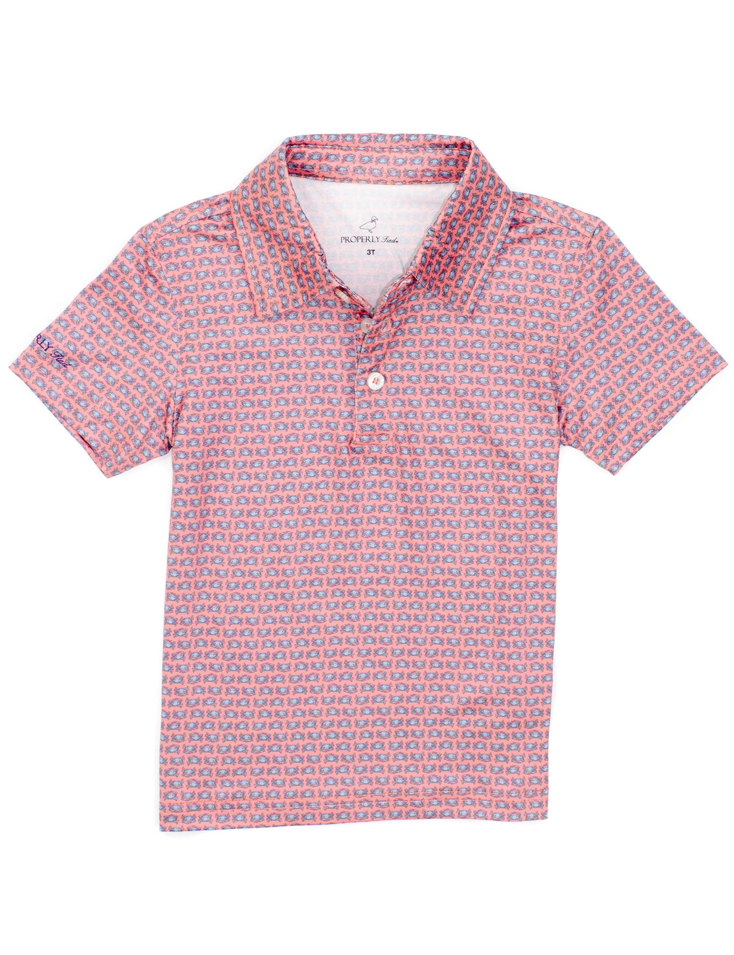 Properly Tied Inlet Performance Polo - Blue Crab