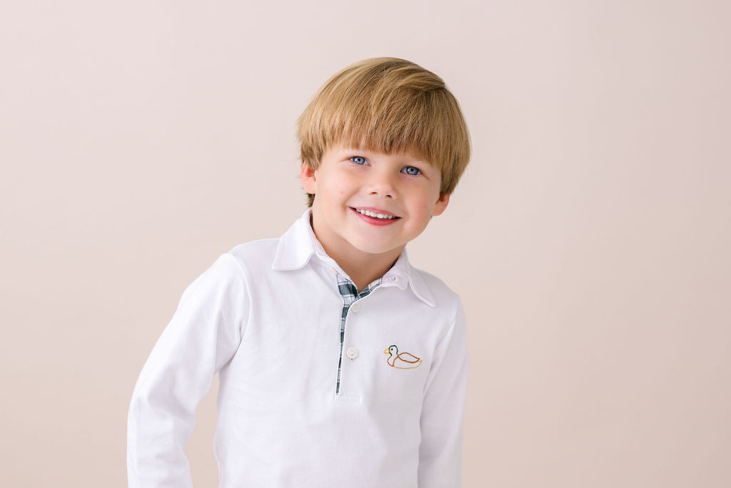 Parker Mallard Polo & William Check Pants Set