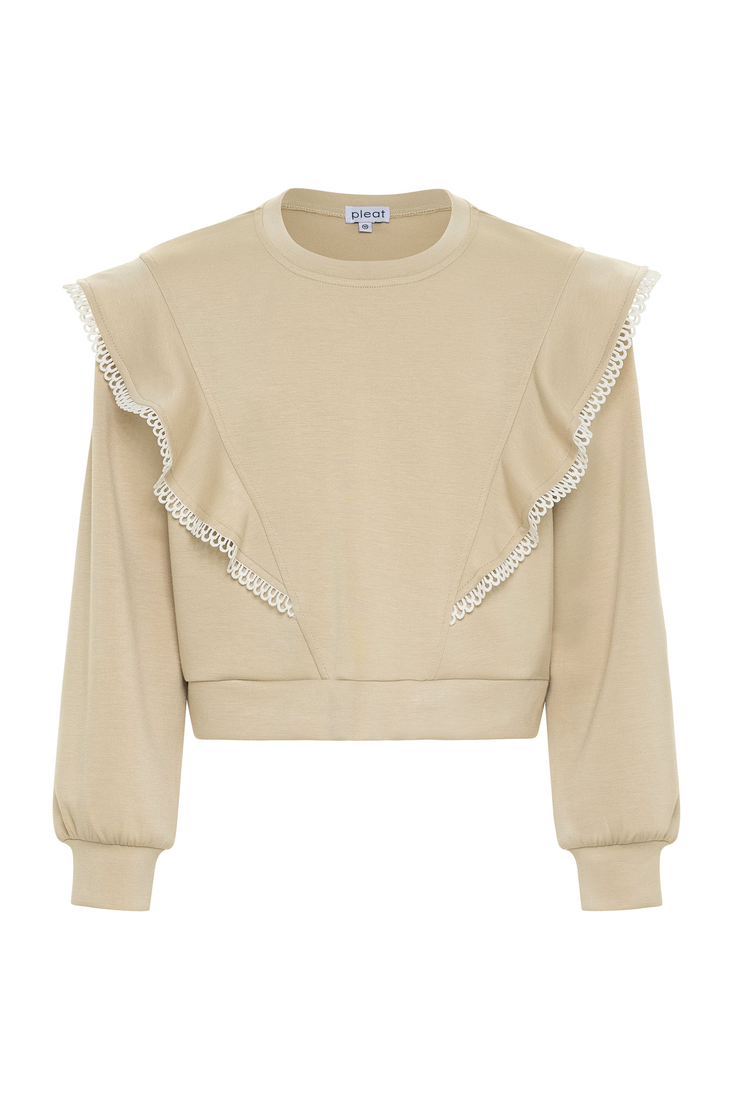 Pleat Livvy Sweatshirt - Beige
