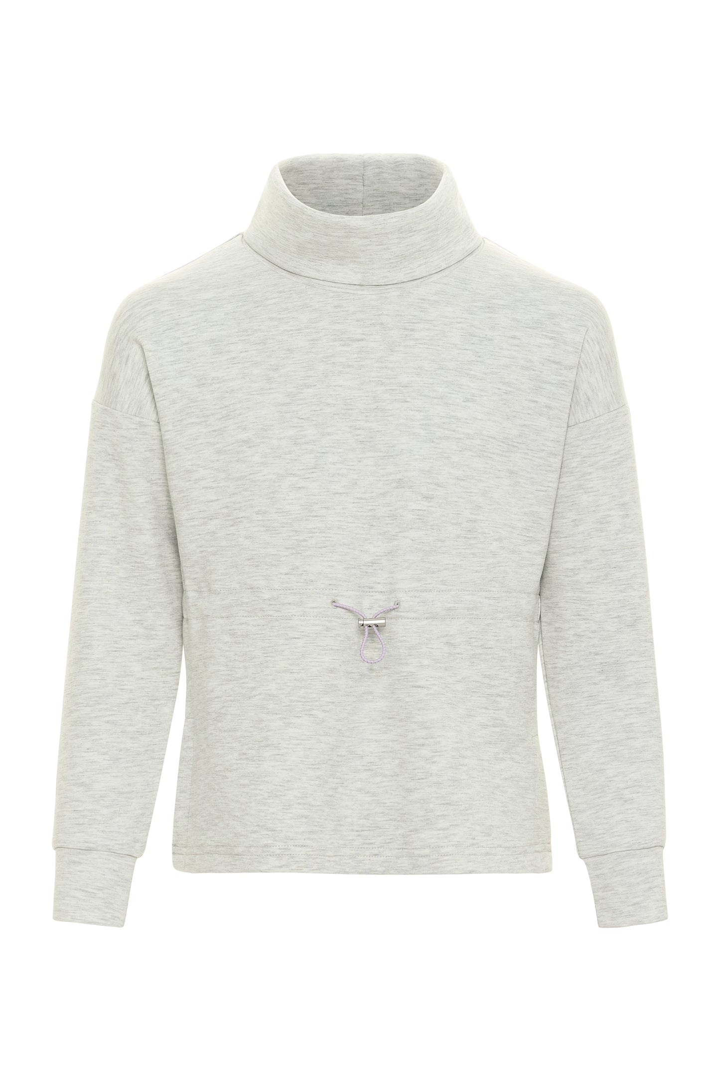 Pleat Nell Top - Grey & Lilac Cozy