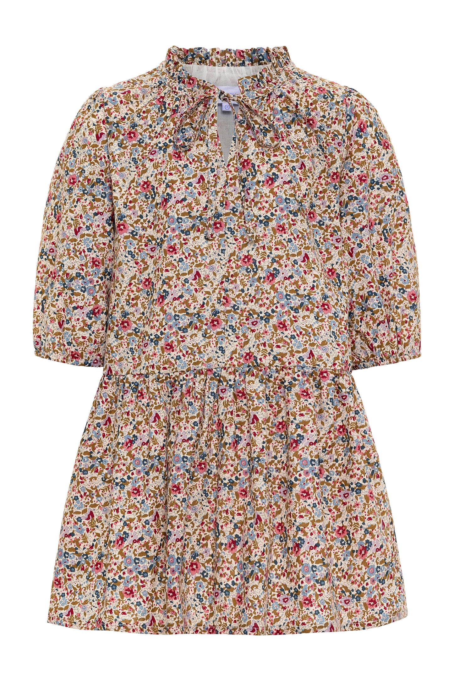 Pleat Eve Dress - Jewel Floral