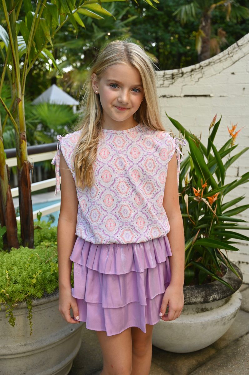 Pleat Luna Skirt - Purple