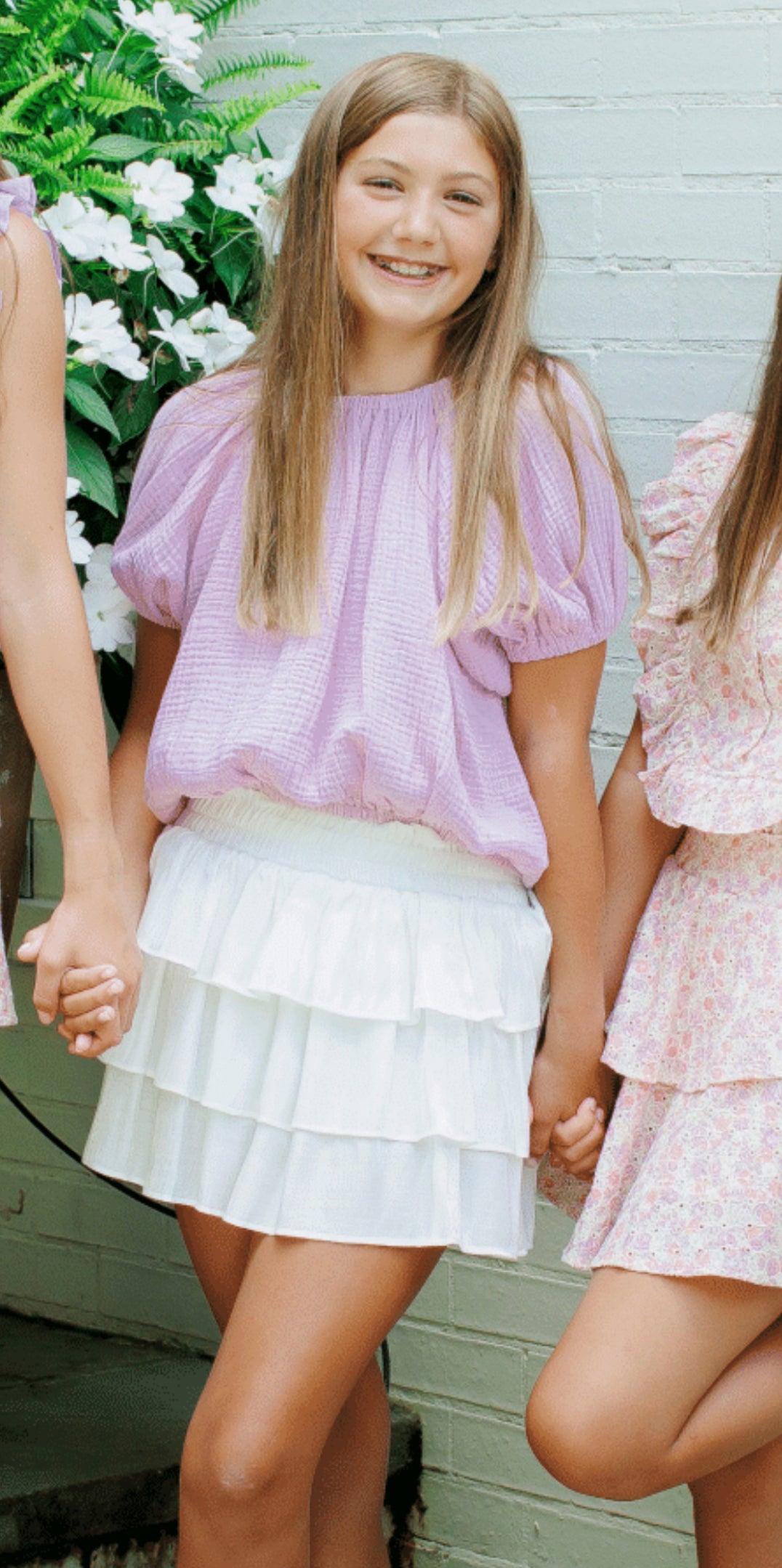 Pleat Luna Skirt - White