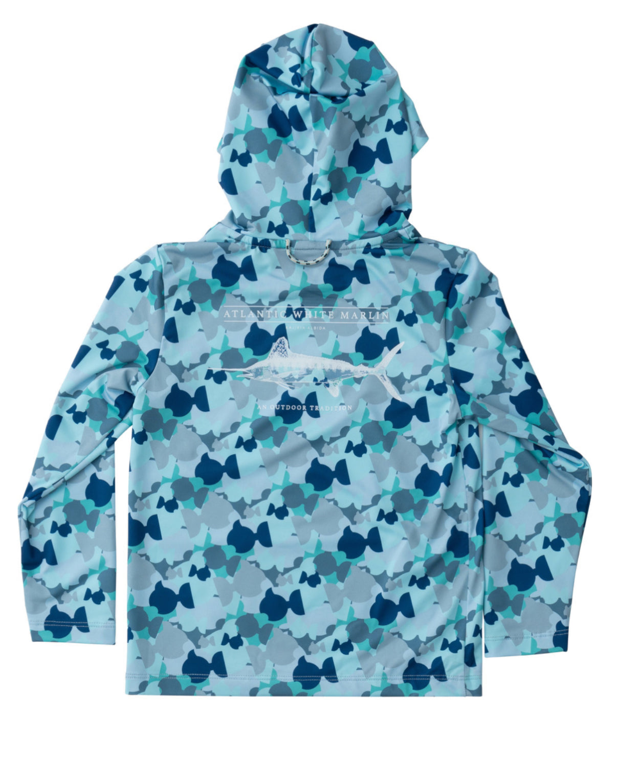 Pro Performance Hoodie Fishing Tee - Blue Prodoh Camo