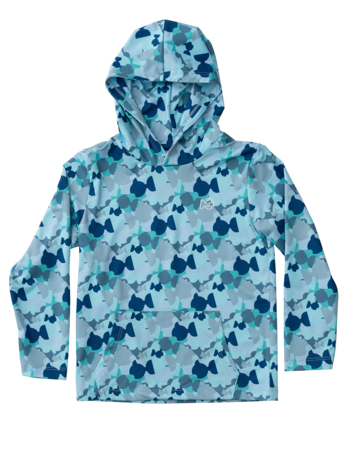 Pro Performance Hoodie Fishing Tee - Blue Prodoh Camo