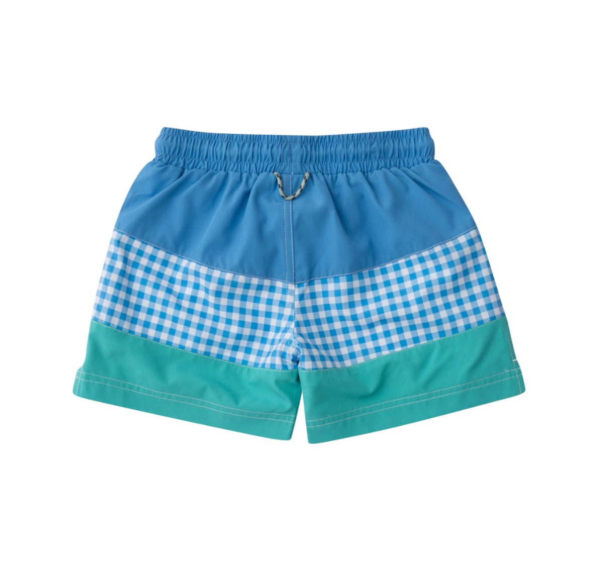 Boogie Board Swim Trunk - Marina Gingham Color block