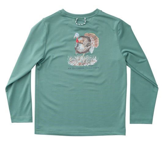 Pro Performance Fishing Tee - Frosty Spruce Turkey